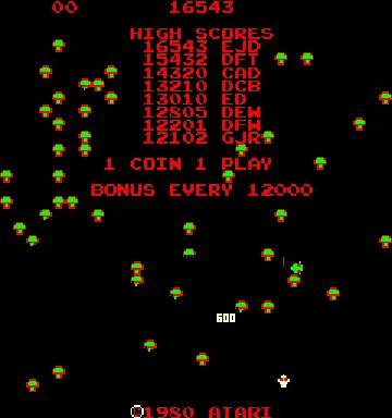 Centipede (bootleg set 1) screen shot title